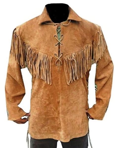 mens t shirt with leather|fringed leather shirts for men.